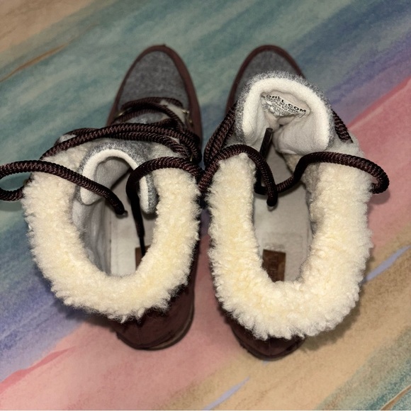 SOREL-Alpine Red Leather Booties women’s size 9 - Picture 9 of 12